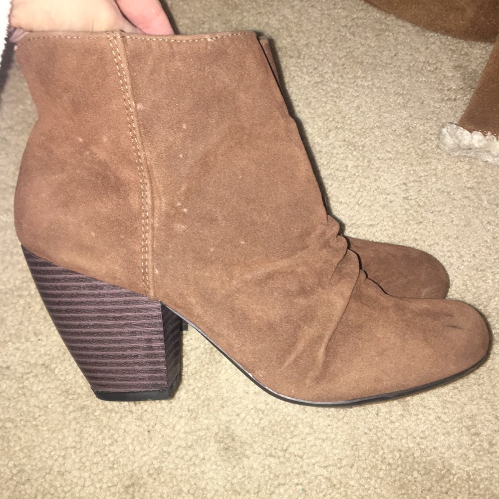 Brown ankle booties